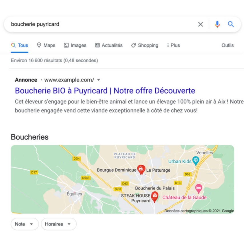 Publicité Google Adwords