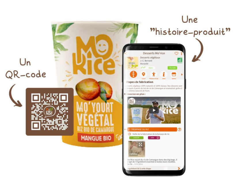 Produit morice d'example avec QR-code